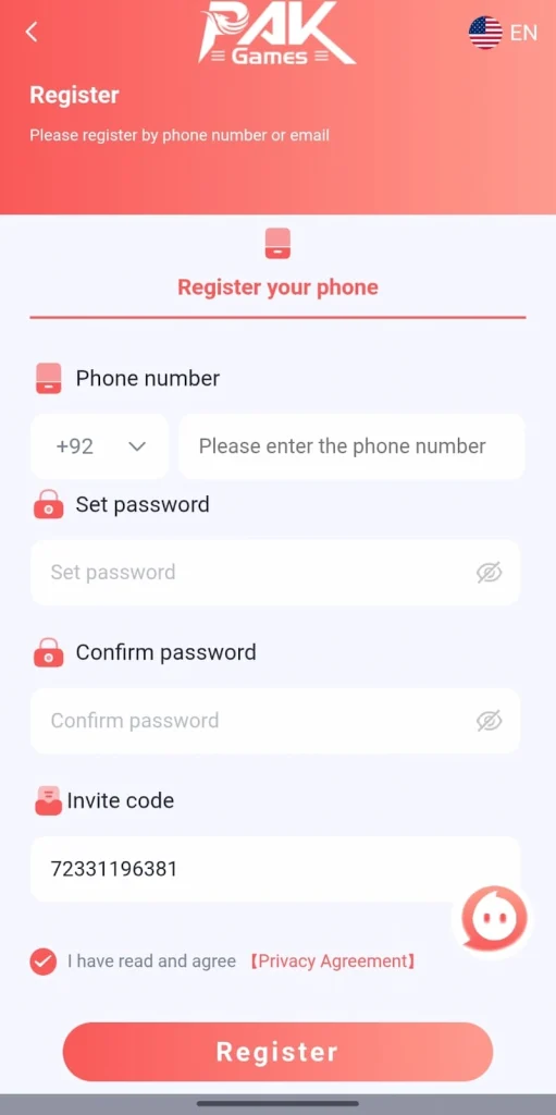 PAK Game Register